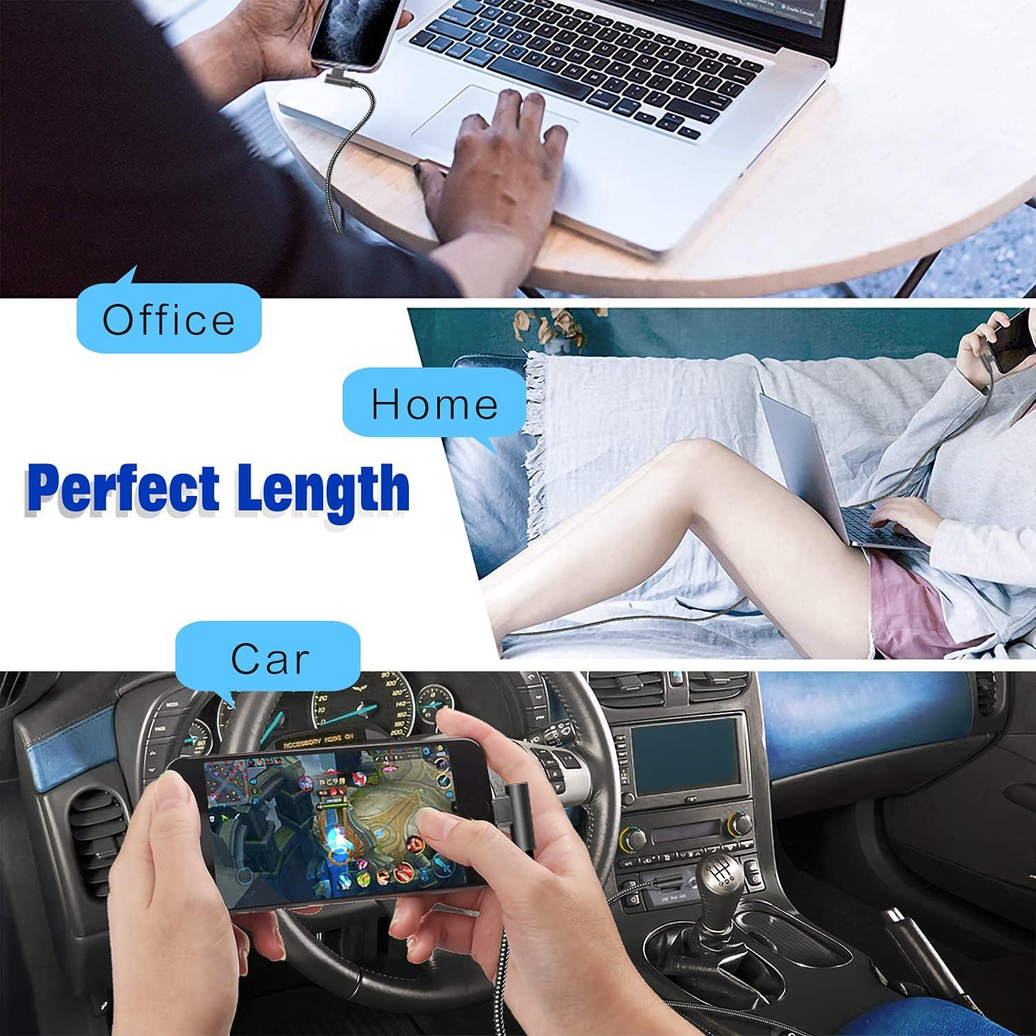 Cargador Lightning OCEEK MFi - Paquete de 3 (3/6/10FT) Nylon