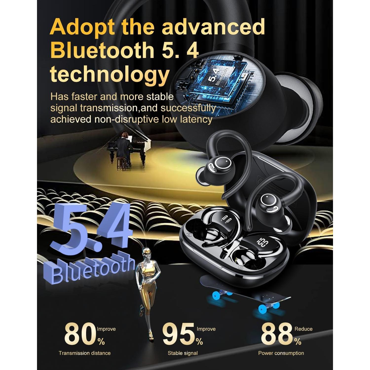 Auriculares Inalámbricos Jesebang YT18 Bluetooth 5.4 48H IP7