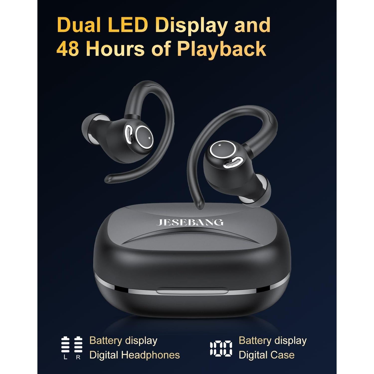 Auriculares Inalámbricos Jesebang YT18 Bluetooth 5.4 48H IP7