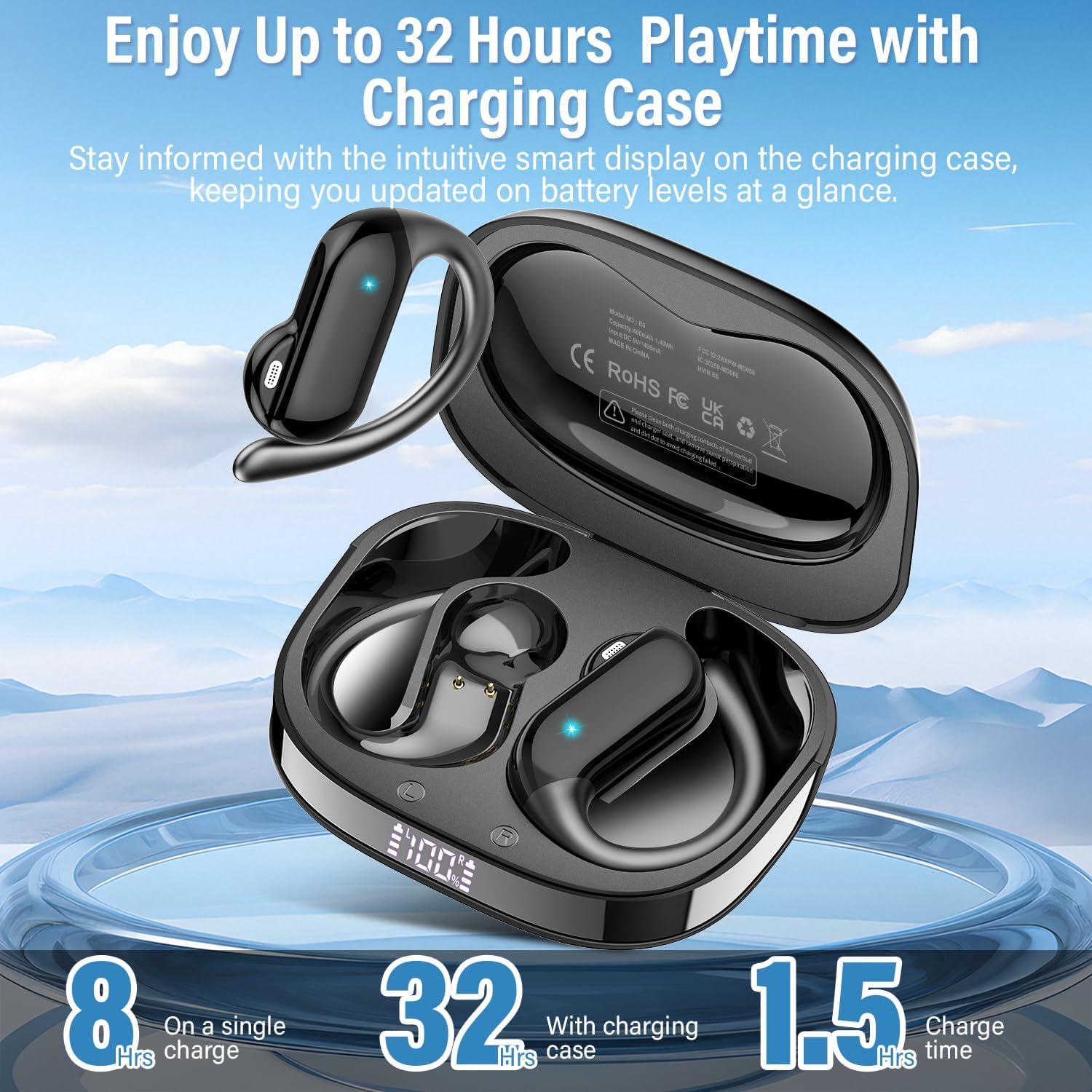 Auriculares inalámbricos DUSONLAP E6 Bluetooth 5.4 HiFi 32H