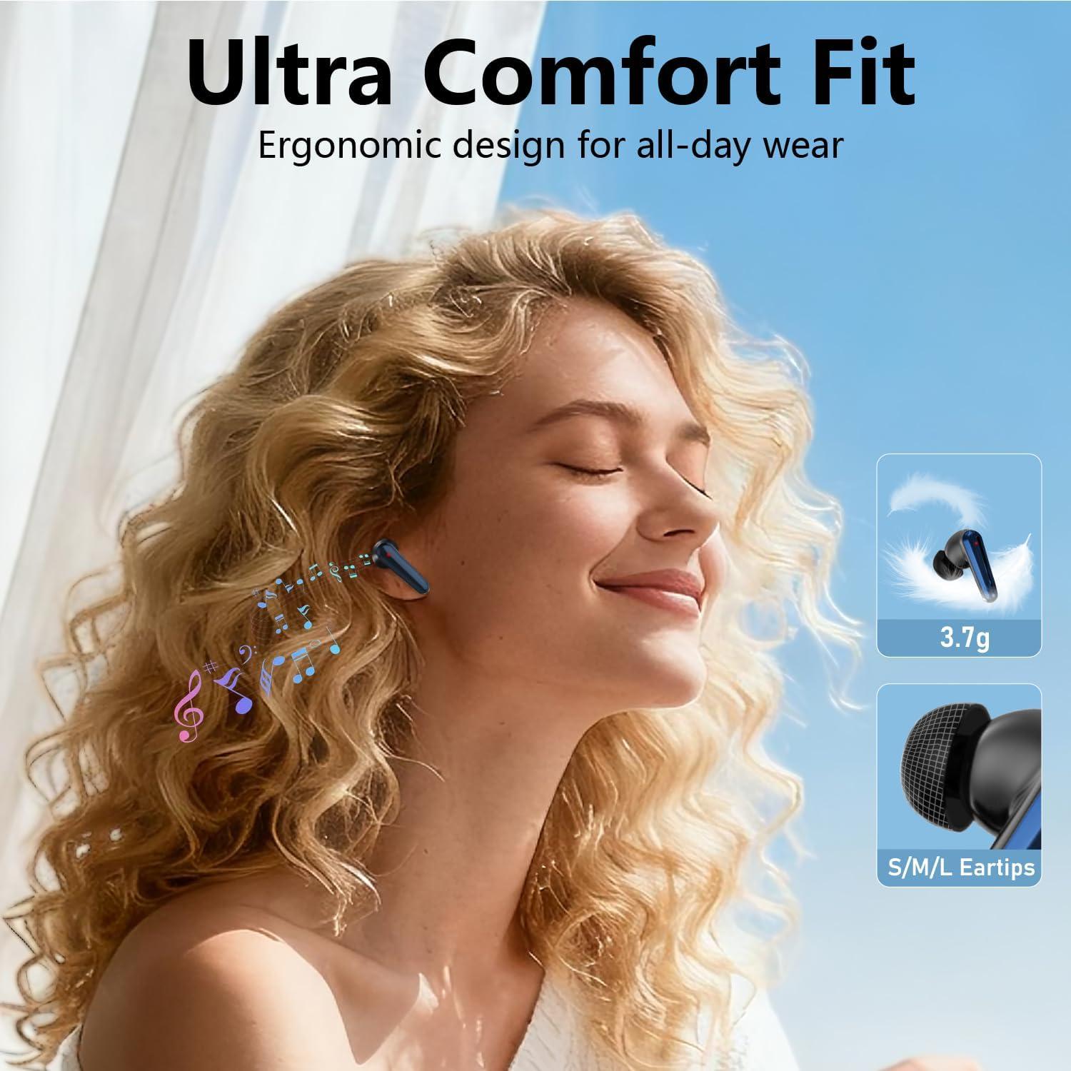 Auriculares Inalámbricos KVANCE Airdopes 141 con ANC 60H