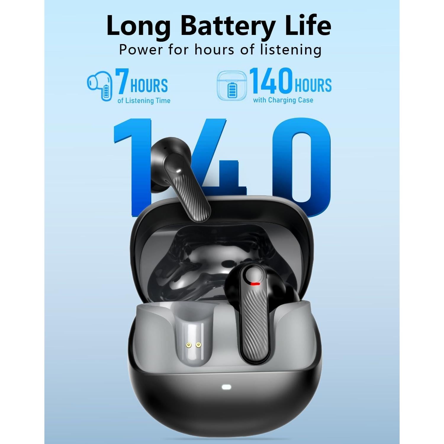 Auriculares Inalámbricos KVANCE73 Airdopes73 ANC 140H Bluetooth 5.4