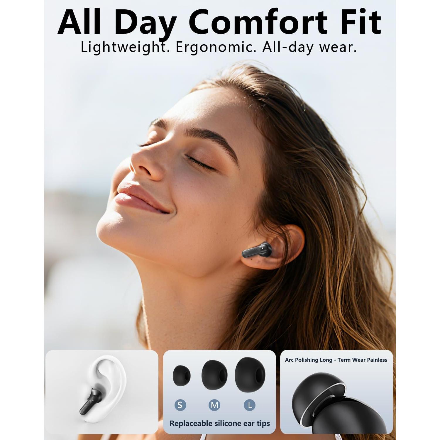 Auriculares Inalámbricos KVANCE73 Airdopes73 ANC 140H Bluetooth 5.4