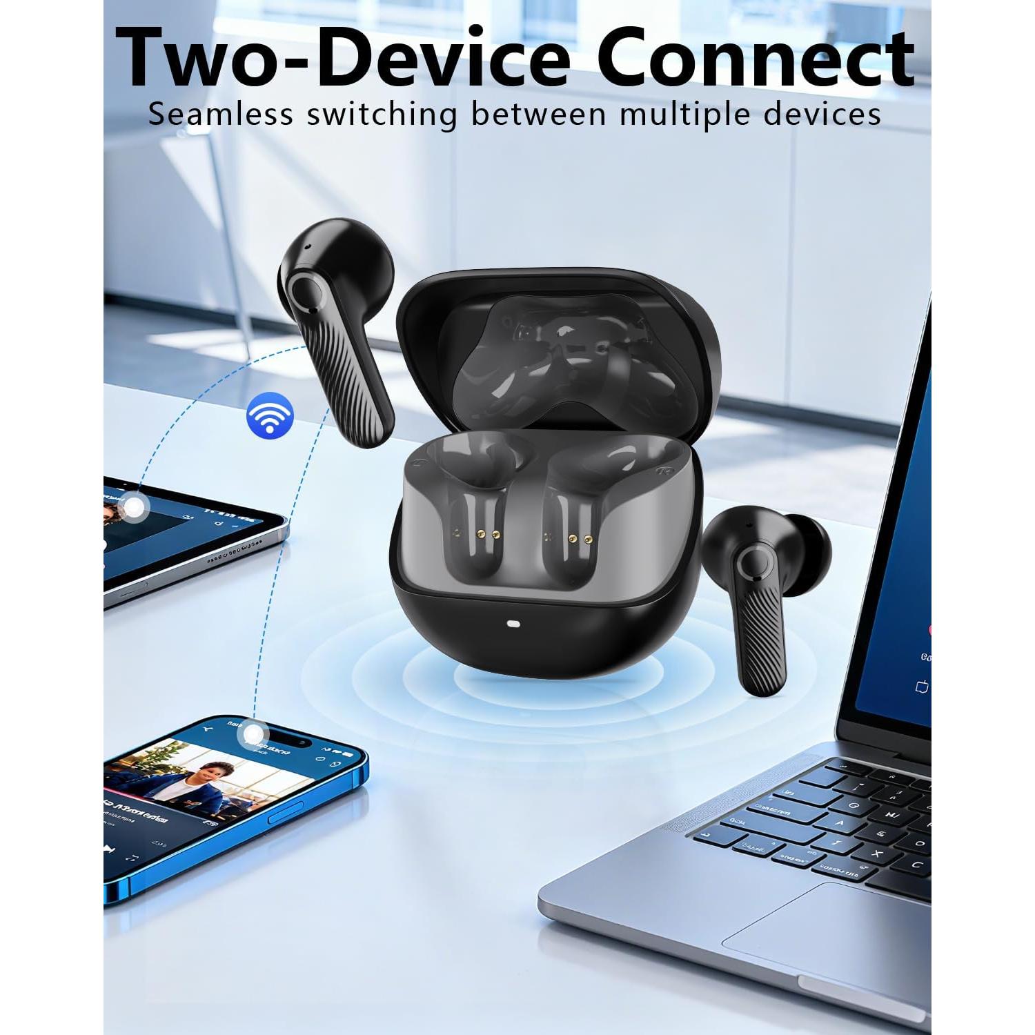 Auriculares Inalámbricos KVANCE73 Airdopes73 ANC 140H Bluetooth 5.4