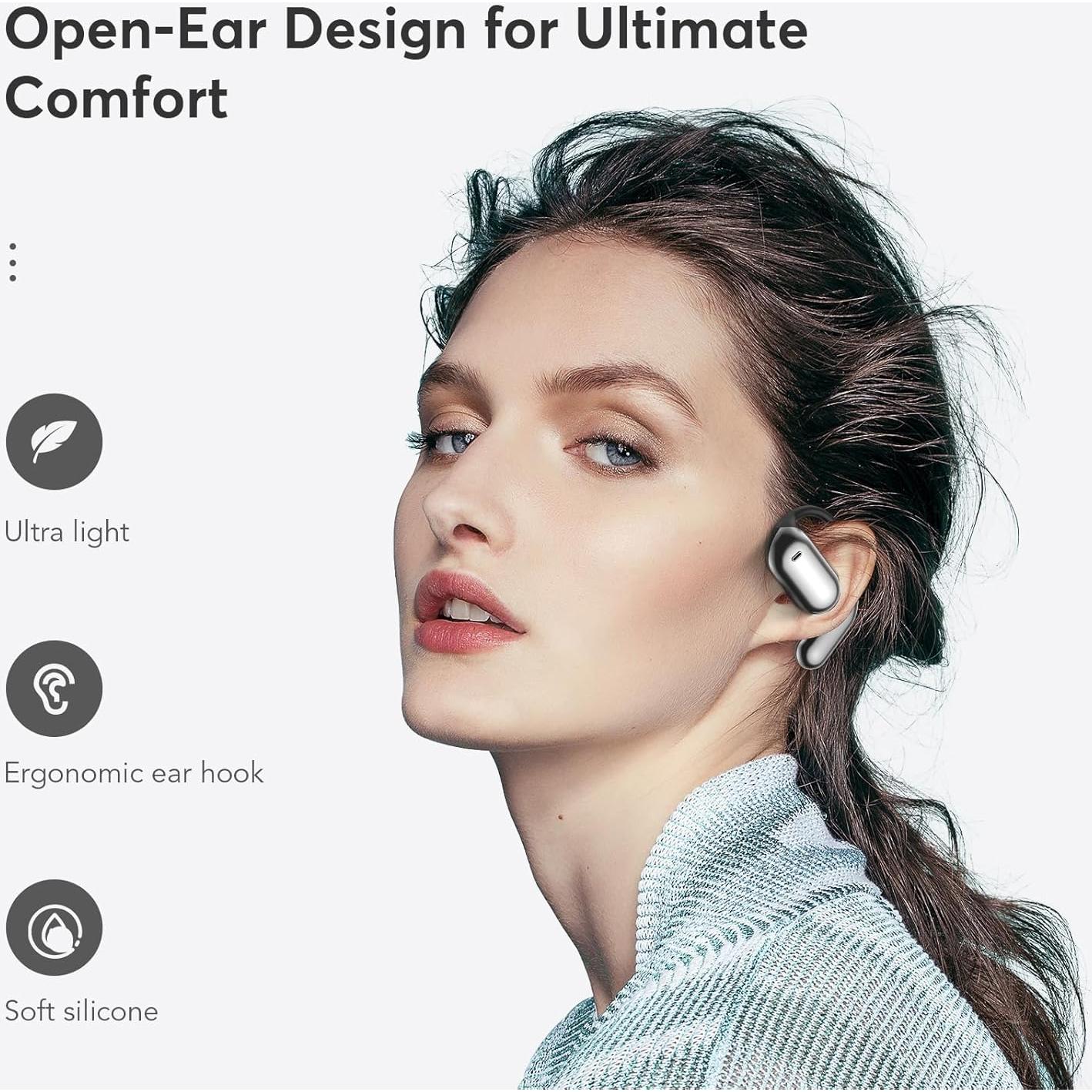 Auriculares Bluetooth 5.4 EUQQ Q16S Abiertos Deportivos IPX7