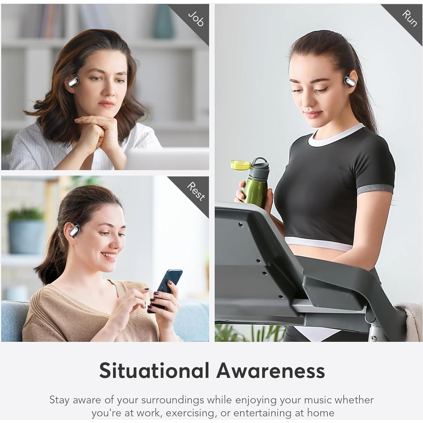 Auriculares Bluetooth 5.4 EUQQ Q16S Abiertos Deportivos IPX7