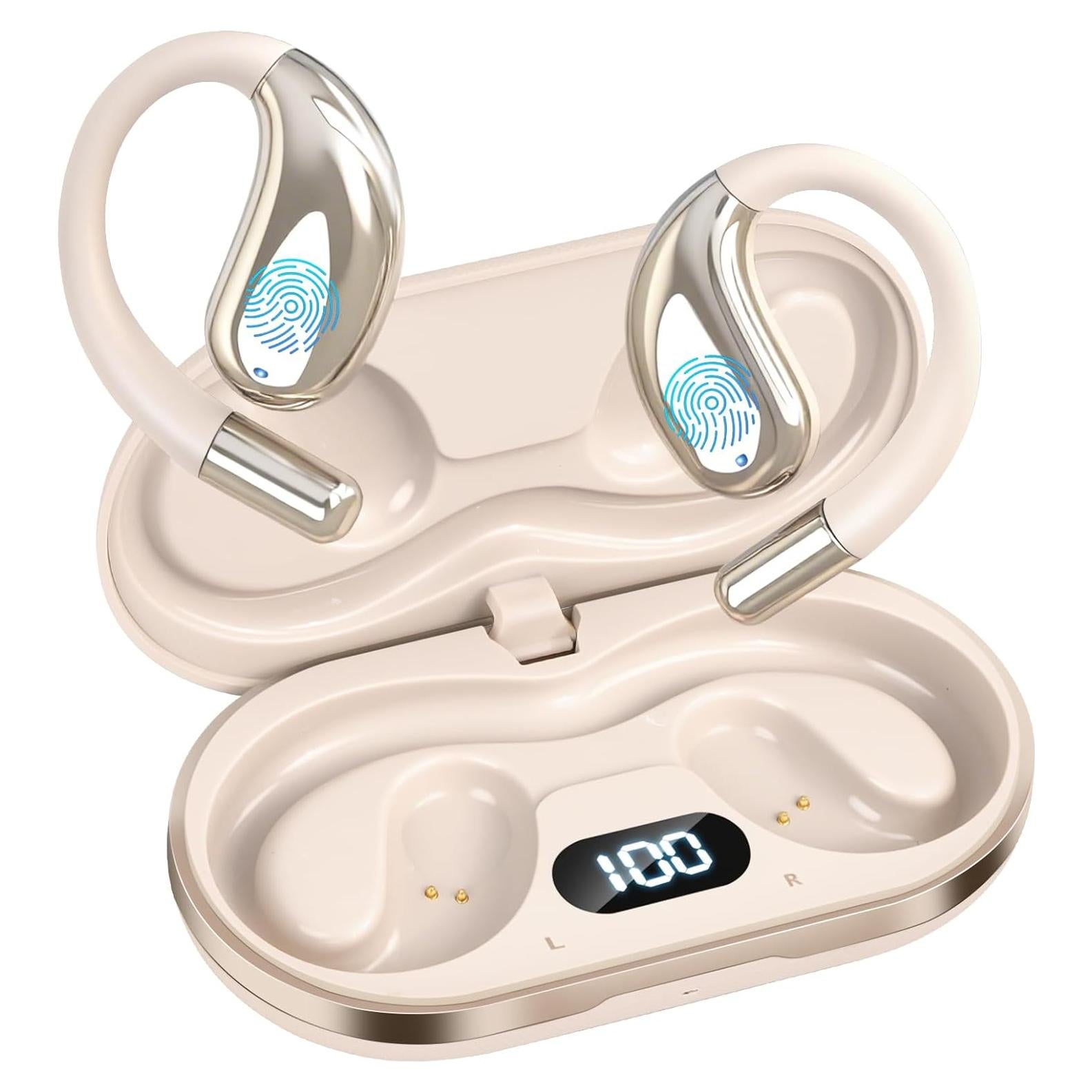 Auriculares Inalámbricos Psadhi J500 Plus Bluetooth 5.4 Caqui