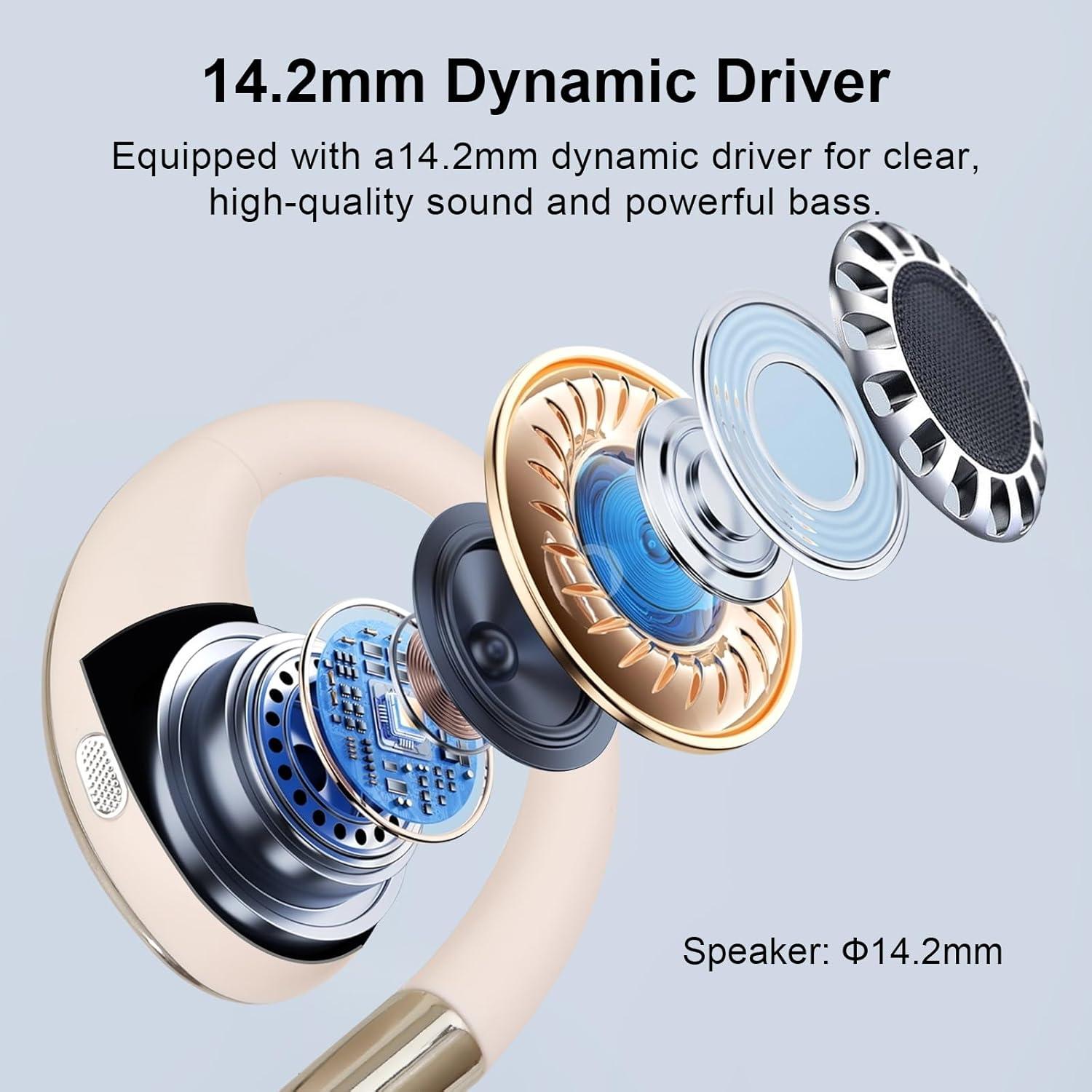 Auriculares Inalámbricos Psadhi J500 Plus Bluetooth 5.4 Caqui