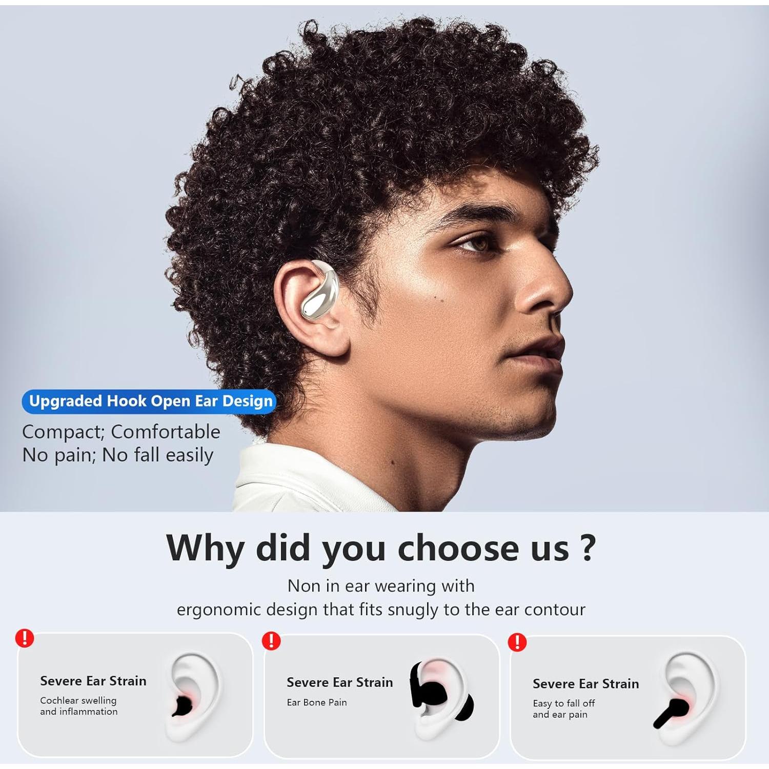 Auriculares Inalámbricos Psadhi J500 Plus Bluetooth 5.4 Caqui