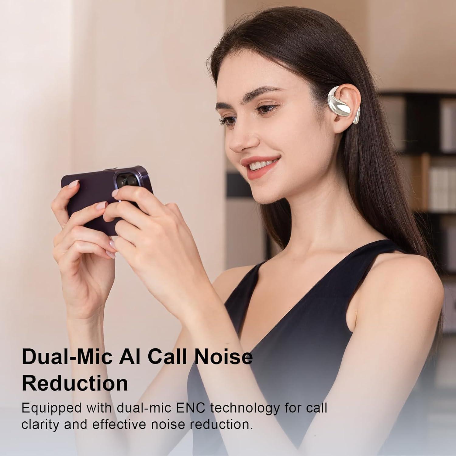 Auriculares Inalámbricos Psadhi J500 Plus Bluetooth 5.4 Caqui