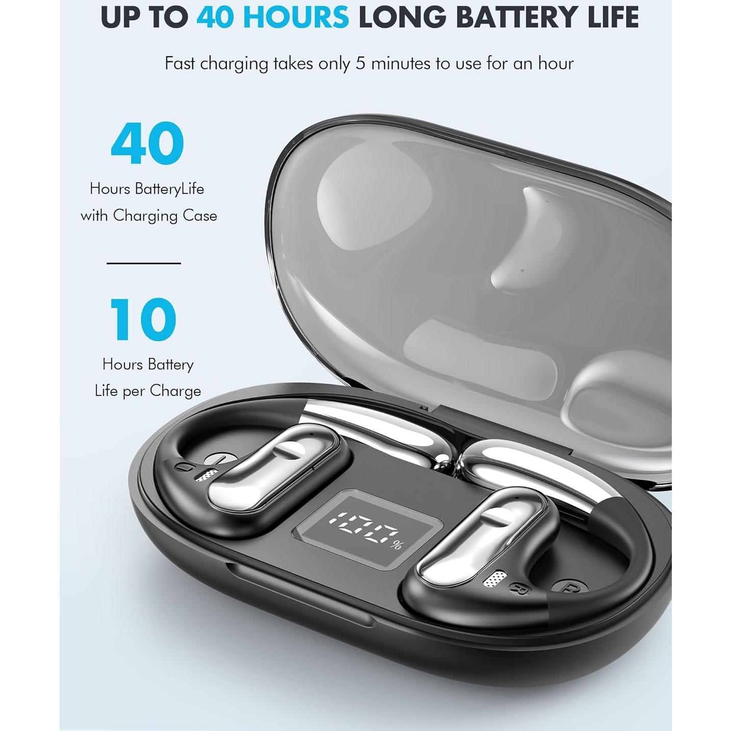 Auriculares Inalámbricos Boytond Q28 Abiertos Bluetooth 5.3 IPX7