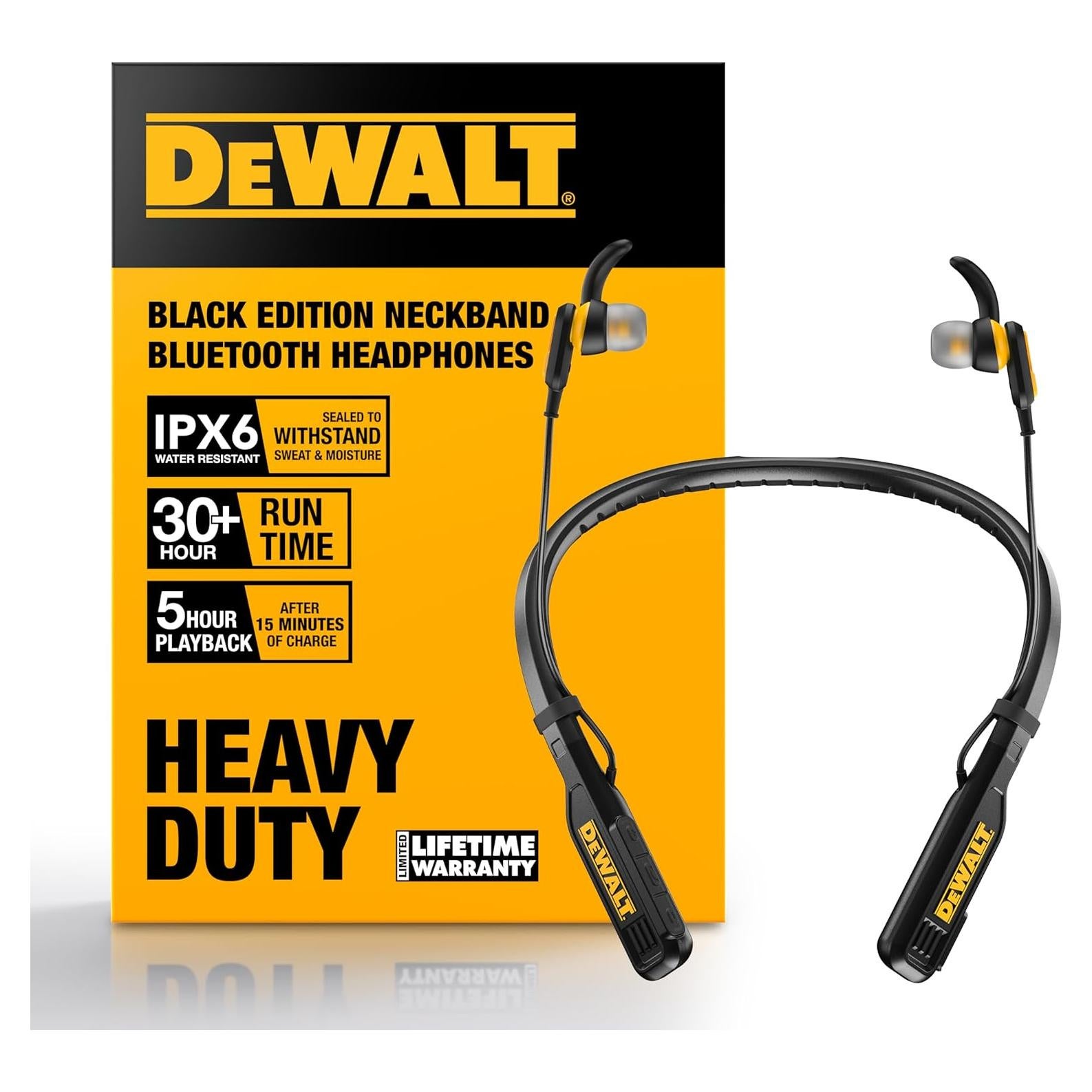 Auriculares Bluetooth DEWALT Jobsite Pro Cuello Negro 30H