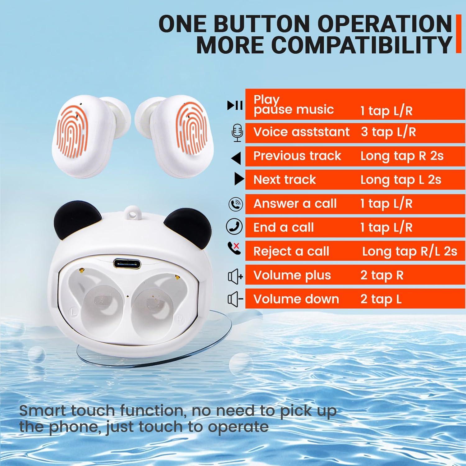 Auriculares Inalámbricos Panda FEFURS con Estuche Carga 5h