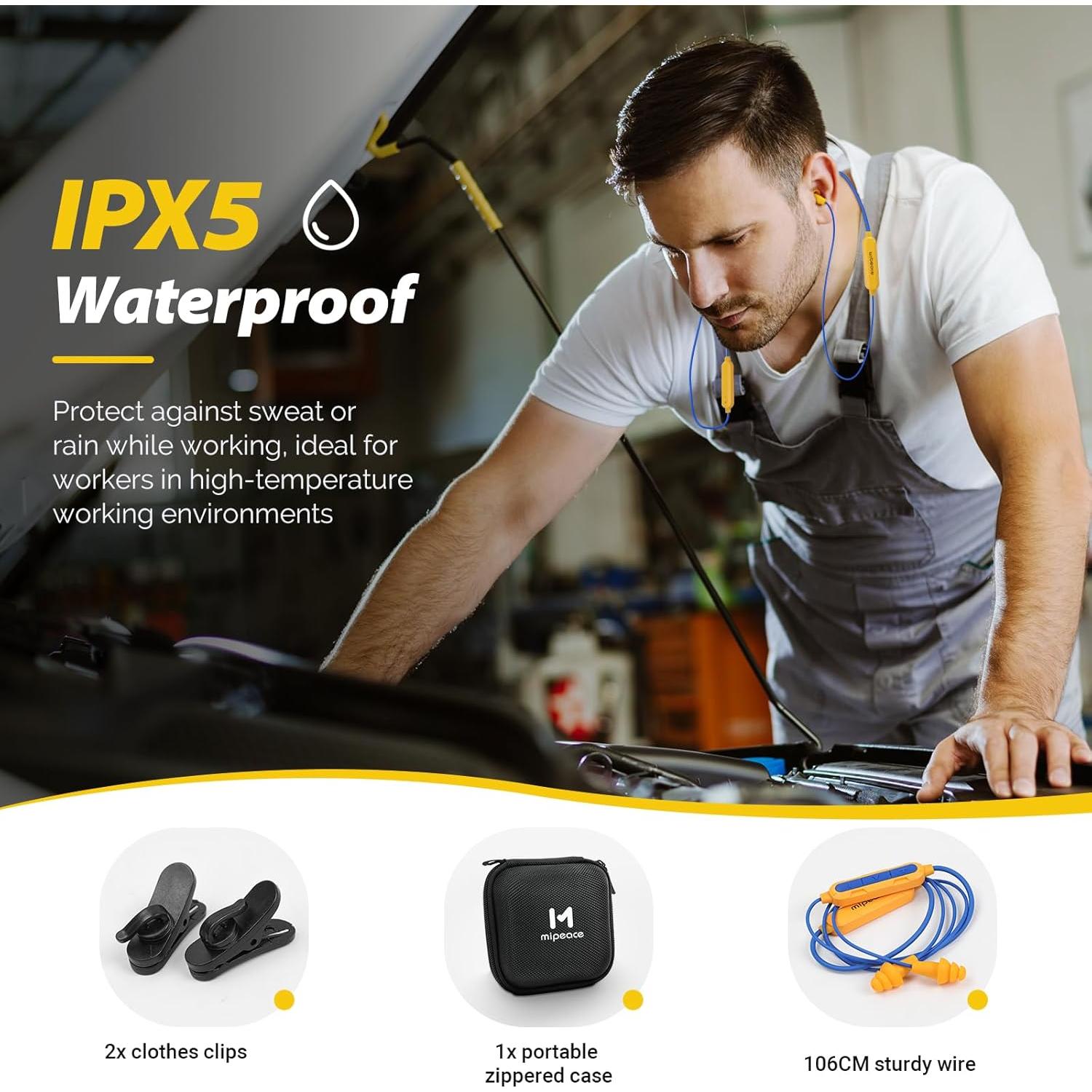 Auriculares In-Ear Bluetooth MIPEACE MI08 Amarillo 19h Batería