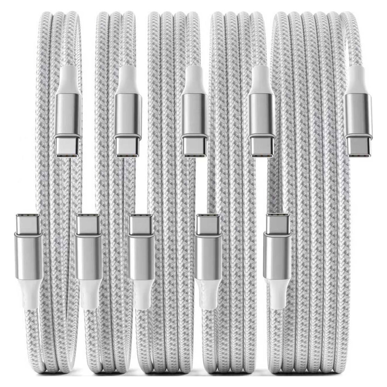 Cable USB C 5 Pack SwaggWood 60W Carga Rápida 0.91-3.05m