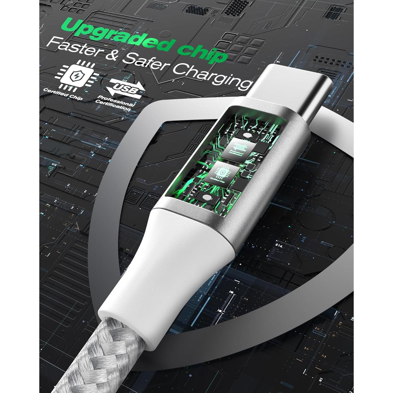 Cable USB C 5 Pack SwaggWood 60W Carga Rápida 0.91-3.05m