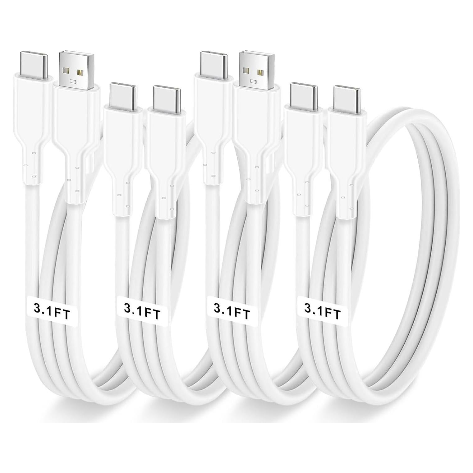 Paquete de 4 Cables USB-C 60W Famoby 0.94m Carga Rápida
