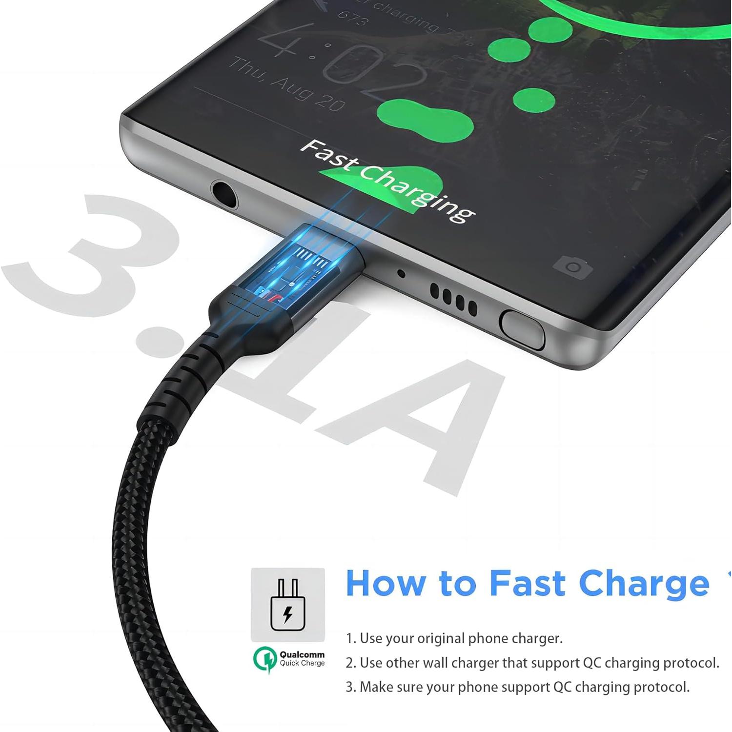 Cable USB C Umefly 0.46m Carga Rápida y Sincronización
