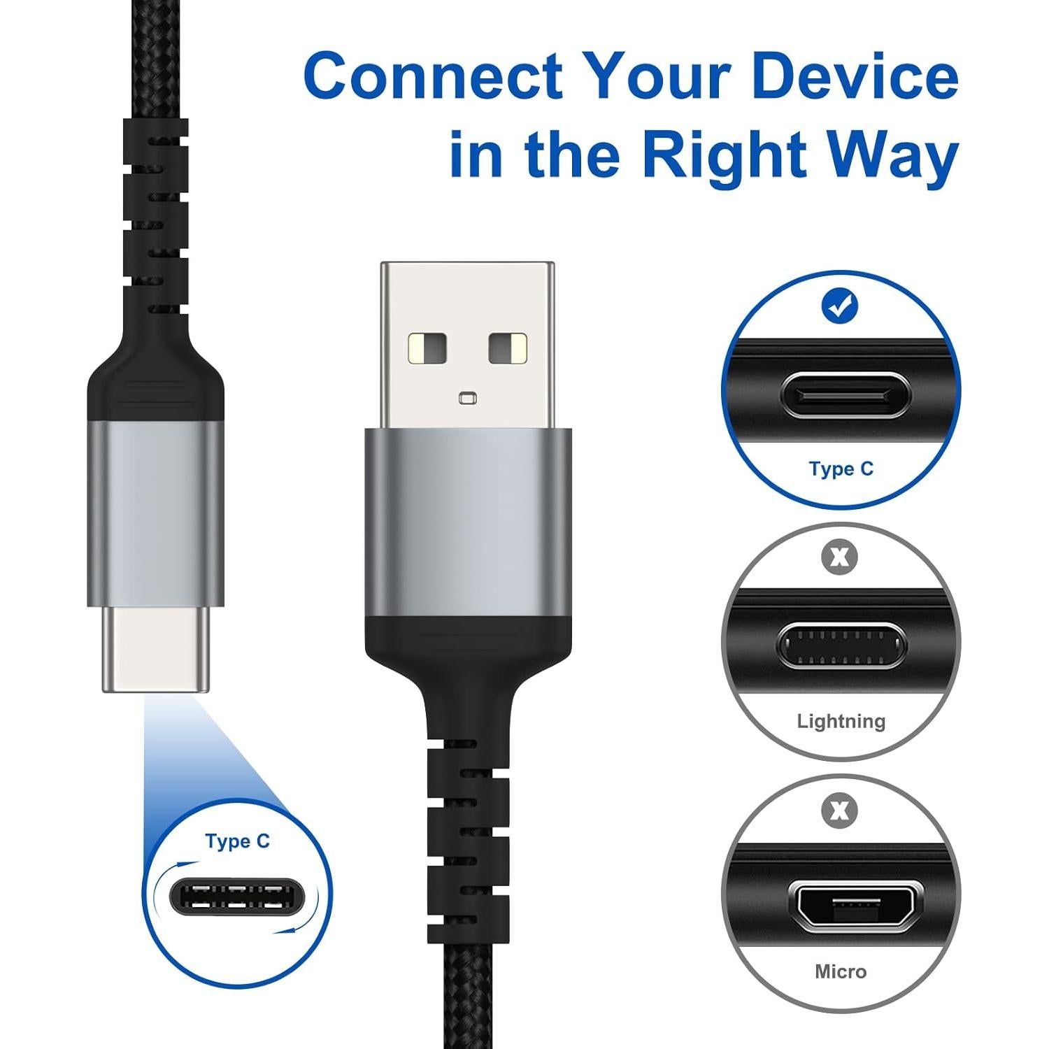 Cable USB C Umefly 0.46m Carga Rápida y Sincronización
