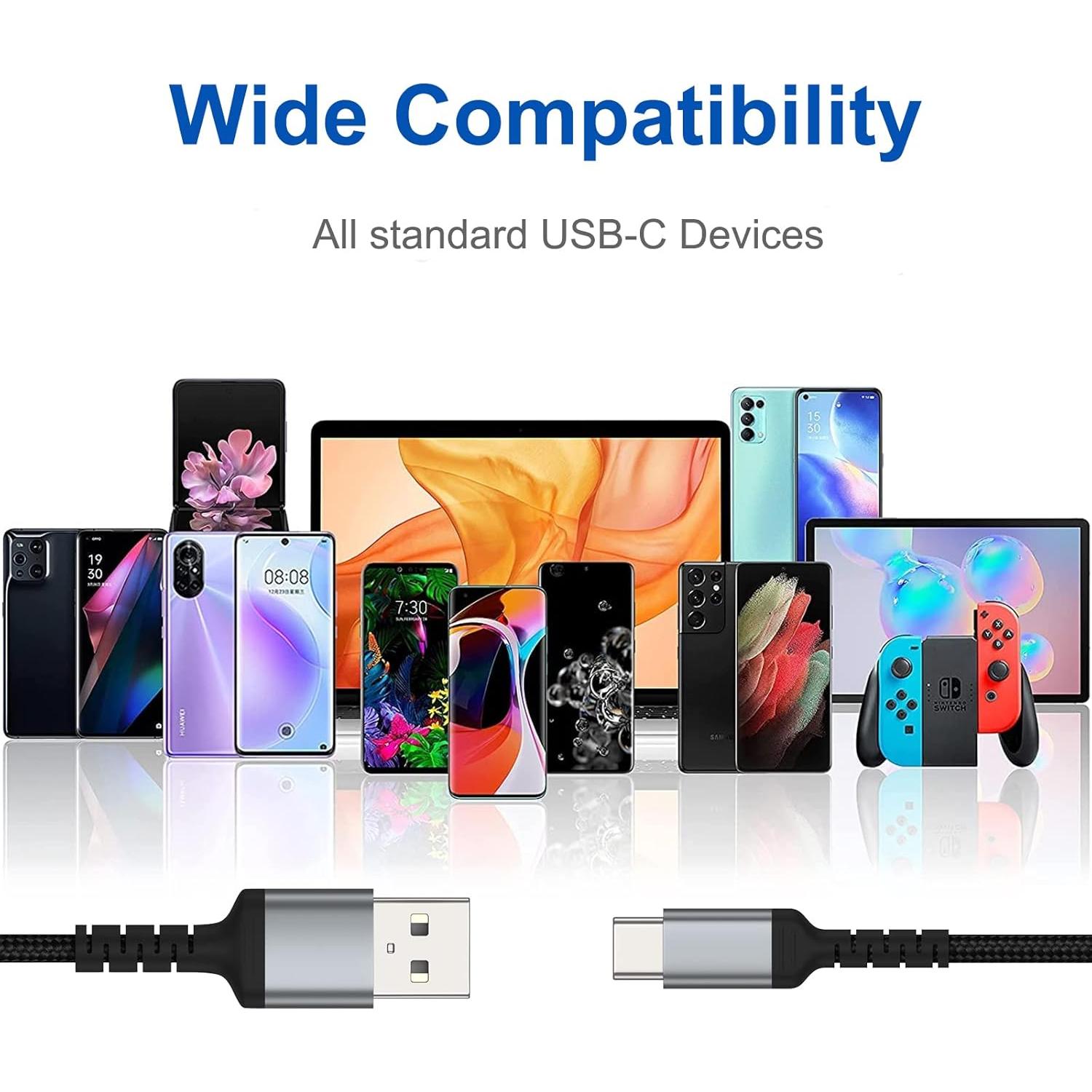 Cable USB C Umefly 0.46m Carga Rápida y Sincronización