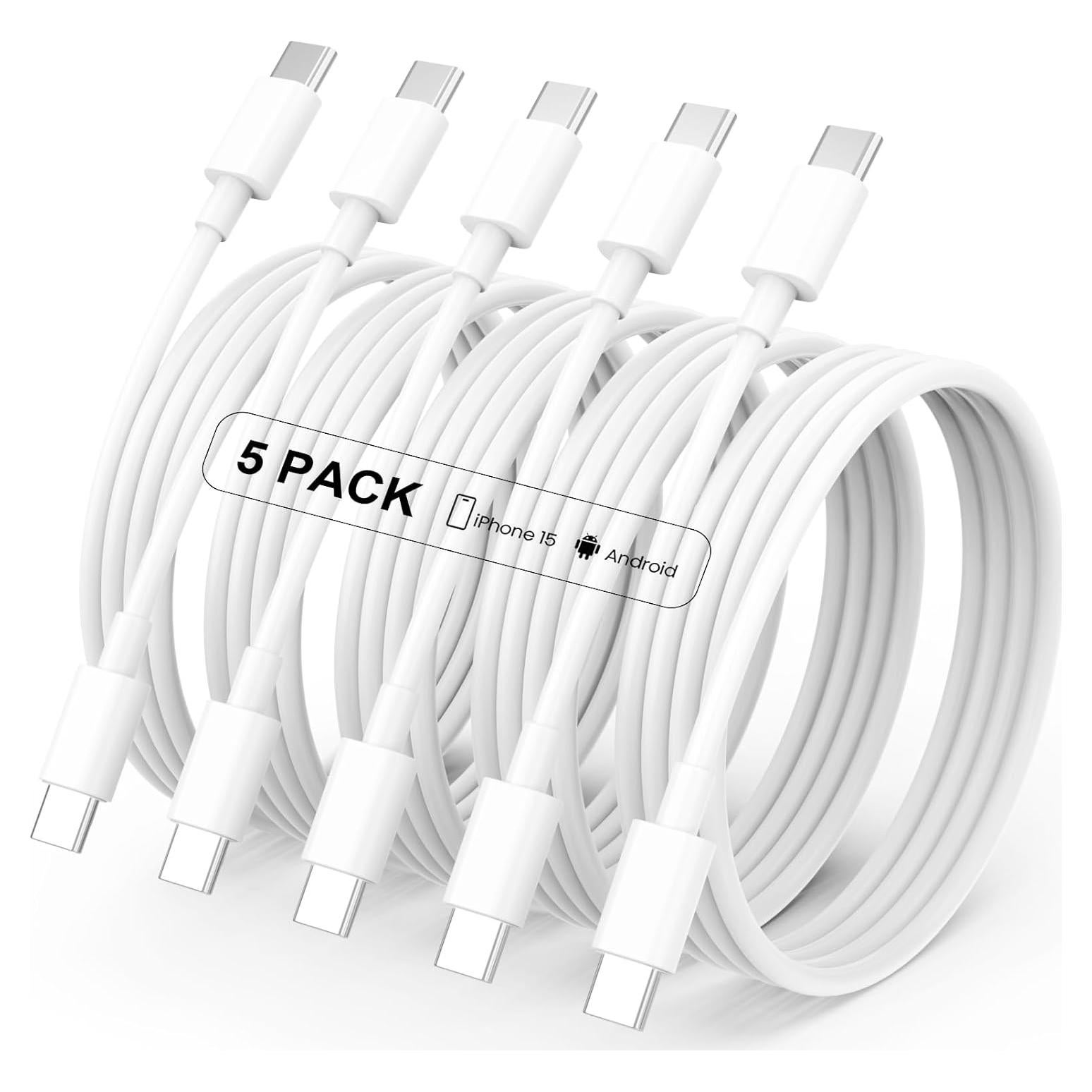 Cable USB C MUXA 6FT - Carga Rápida 60W para iPhone y Samsung