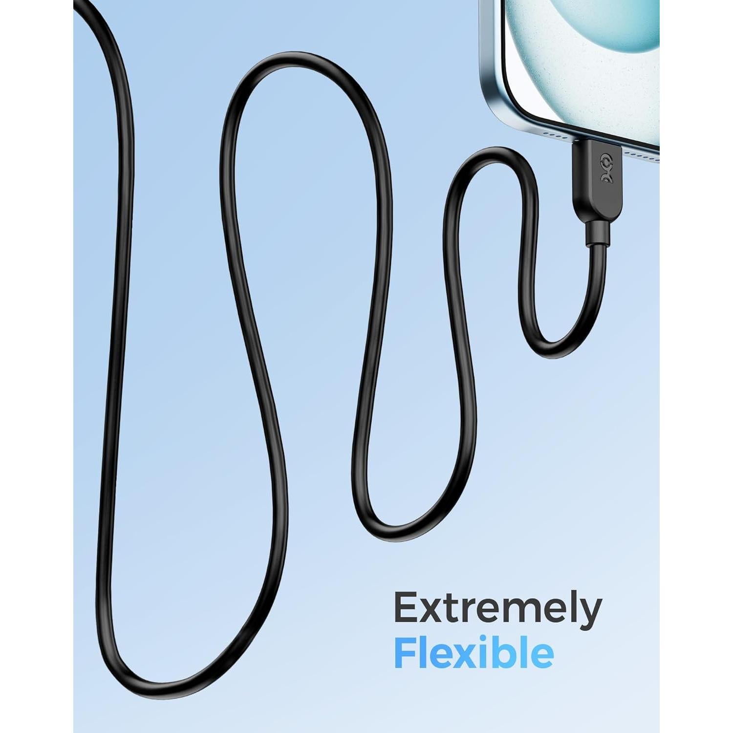 Cable de Carga USB-C 1.83m Cable Matters 60W Negro