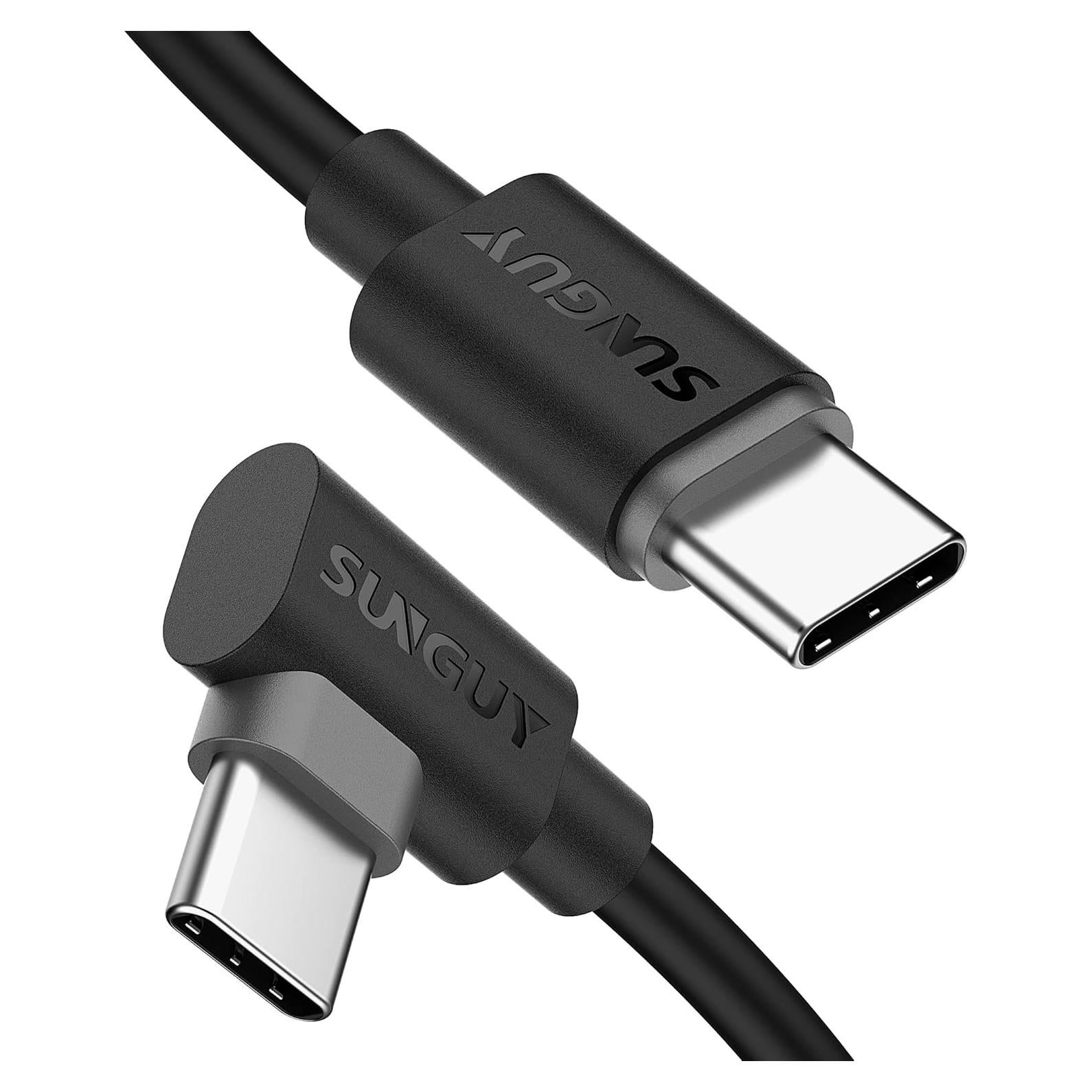 Cable USB C a USB C SUNGUY 30.48 cm 90 Grados Carga Rápida 60W