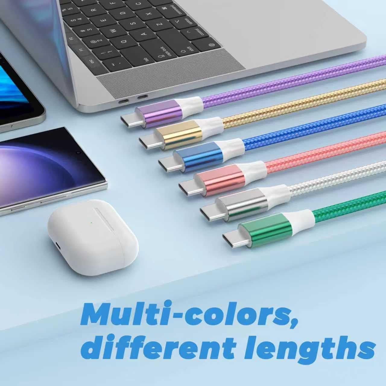 Paquete de 6 Cables USB-C FDNVKTT Carga Rápida 0.91-3.05m