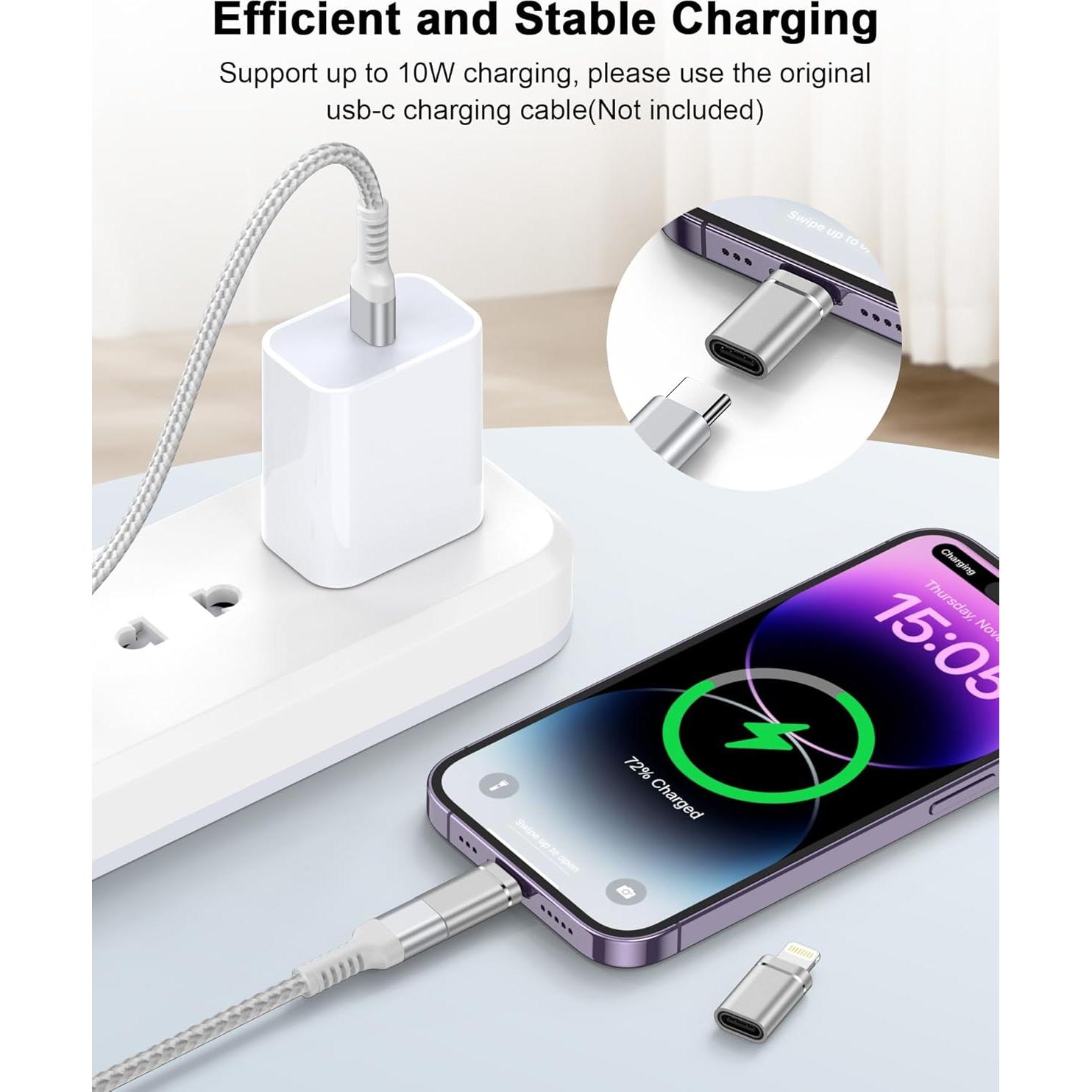 Adaptador USB C a Lightning Haoano 4Pack - Carga Rápida 10W