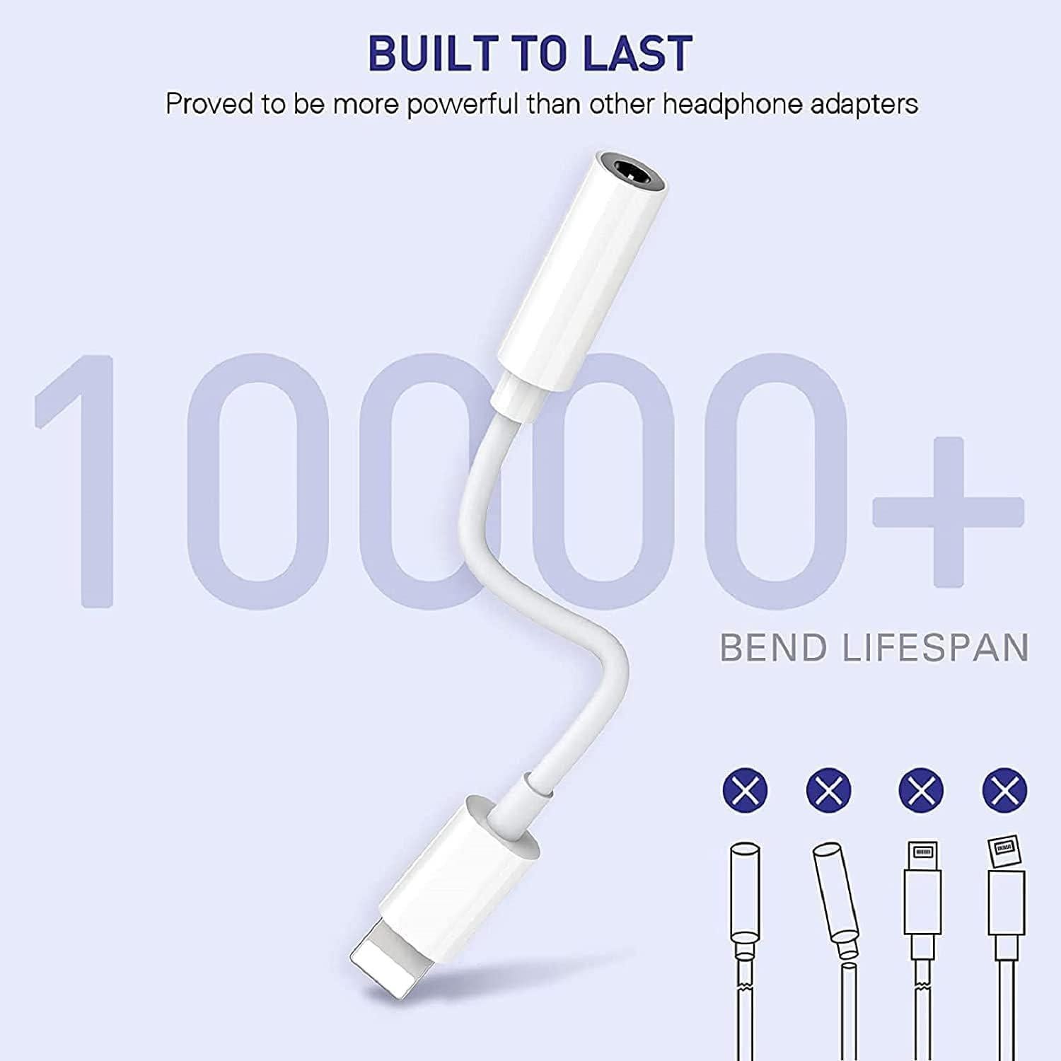 Paquete de 2 Adaptadores Lightning a 3.5 mm esbeecables