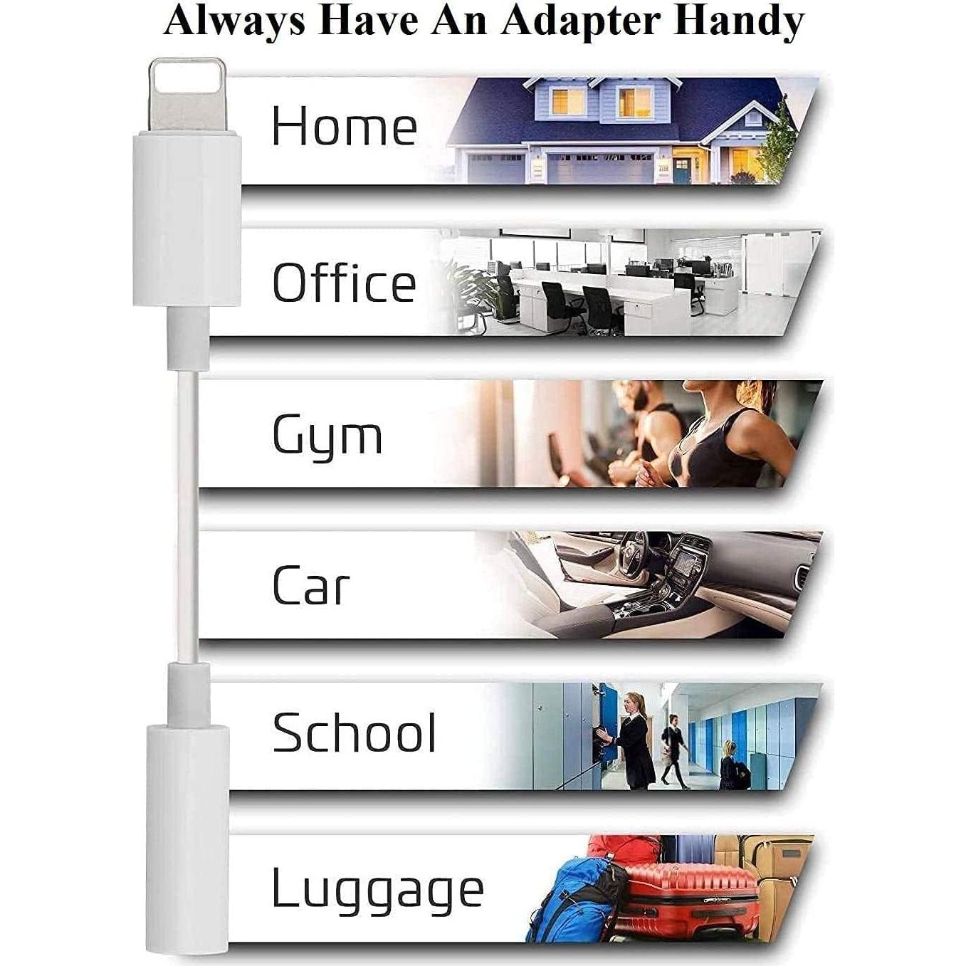 Paquete de 2 Adaptadores Lightning a 3.5 mm esbeecables