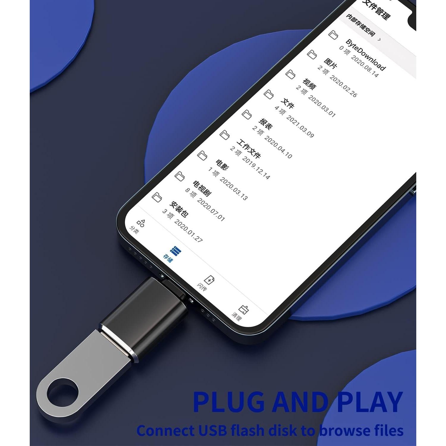 Adaptador OTG Lightning a USB Hembra Zoyuzan - 3 Paquete