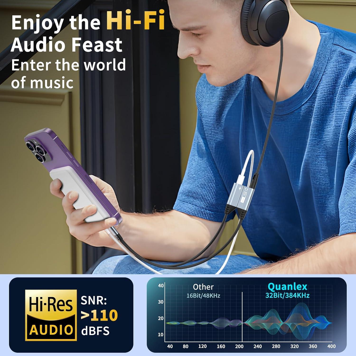 Adaptador Lightning a 3.5mm MTAKYI - Carga y Audio 2 en 1