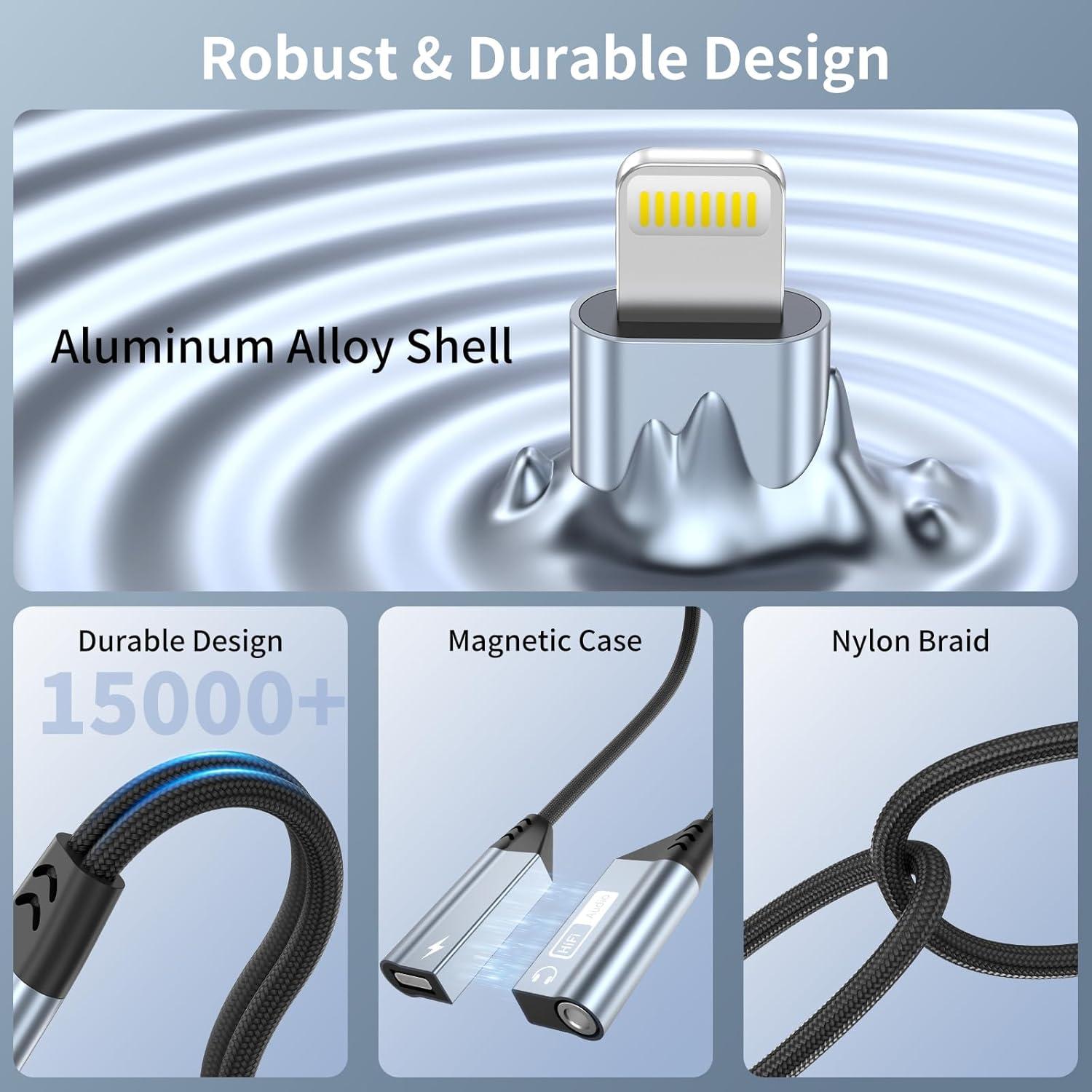 Adaptador Lightning a 3.5mm MTAKYI - Carga y Audio 2 en 1
