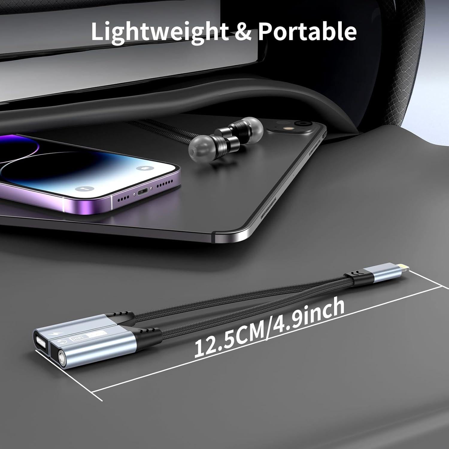 Adaptador Lightning a 3.5mm MTAKYI - Carga y Audio 2 en 1
