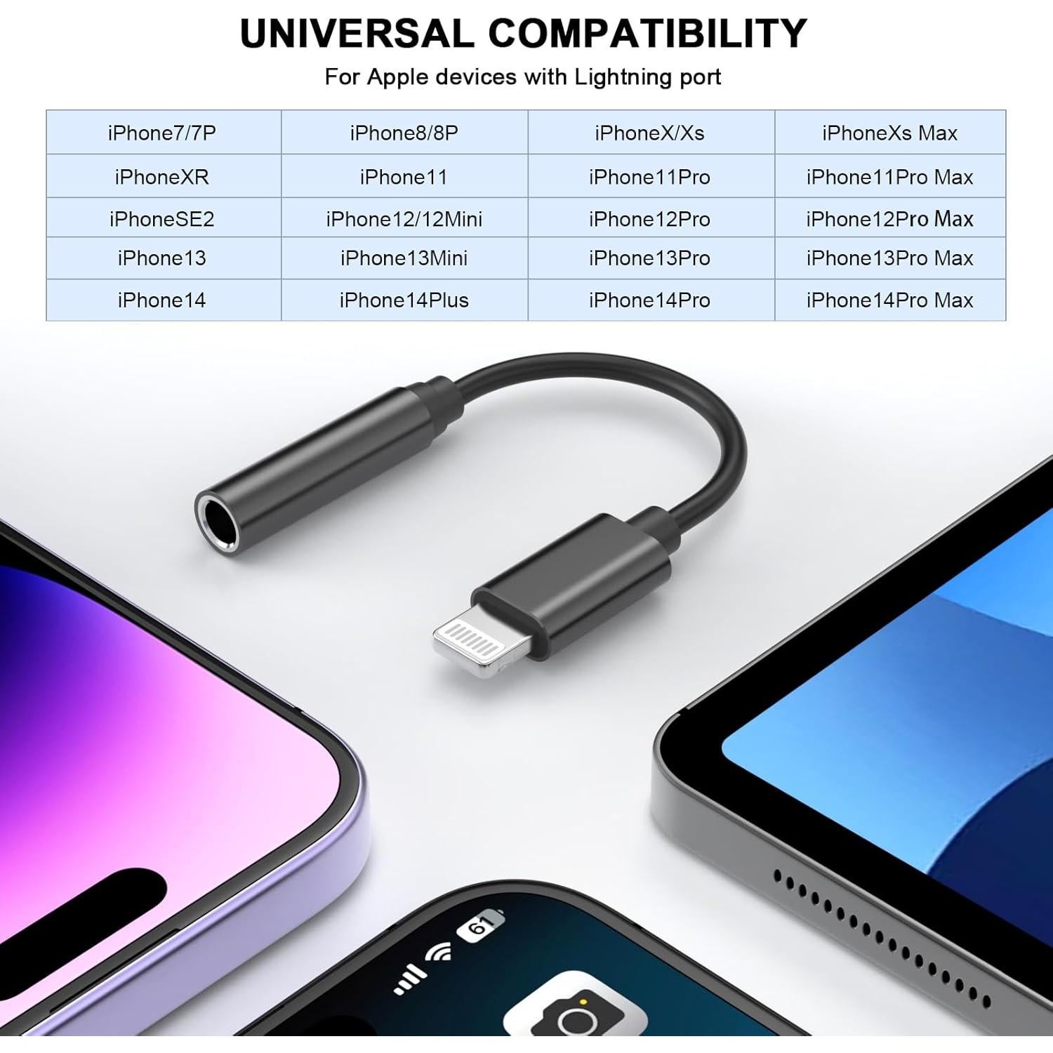 Adaptador de Jack 3.5mm Belcompany para iPhone - 2 Unidades