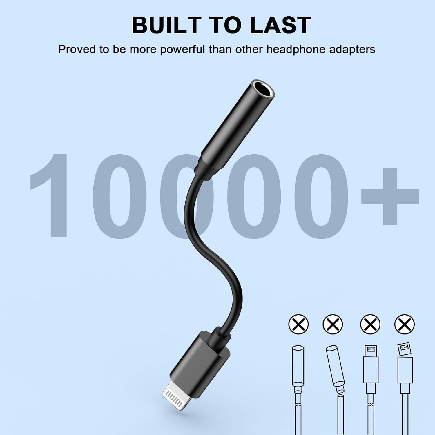 Adaptador de Jack 3.5mm Belcompany para iPhone - 2 Unidades