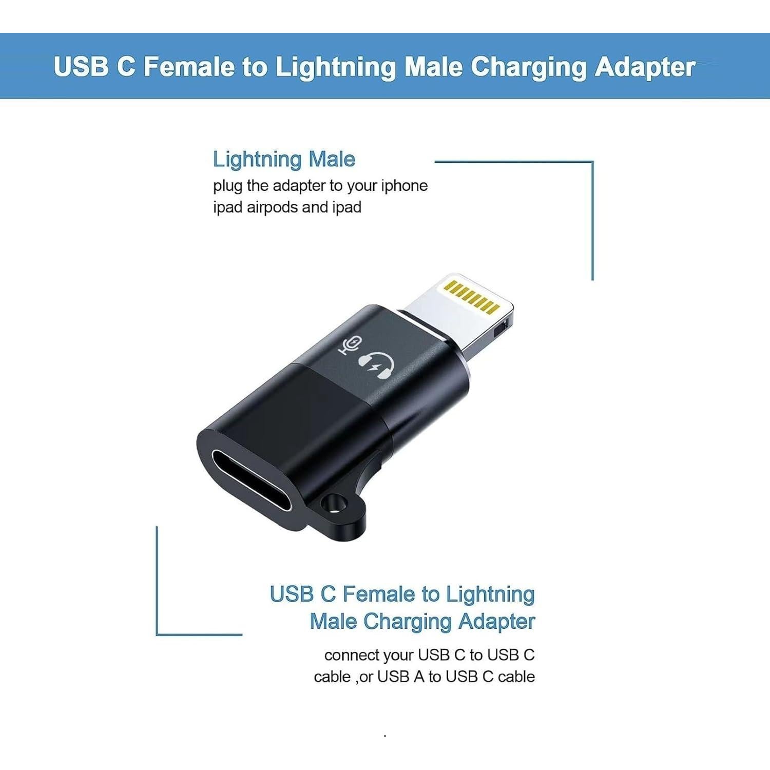 Adaptador Lightning a USB C 2Pack WILLMLEGED para iPhone