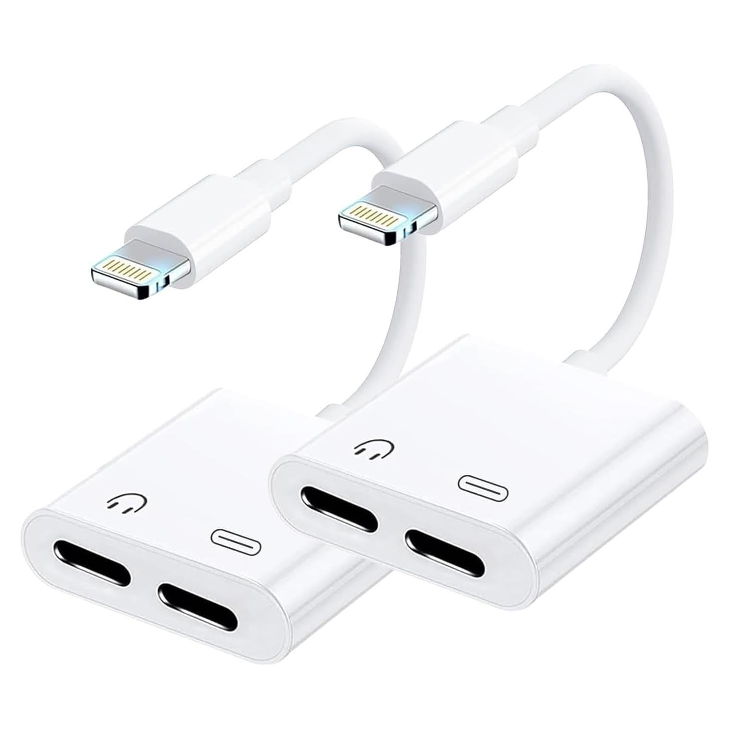 Adaptador Dual 2 en 1 Kinhaly Lightning para iPhone - Audio y Carga