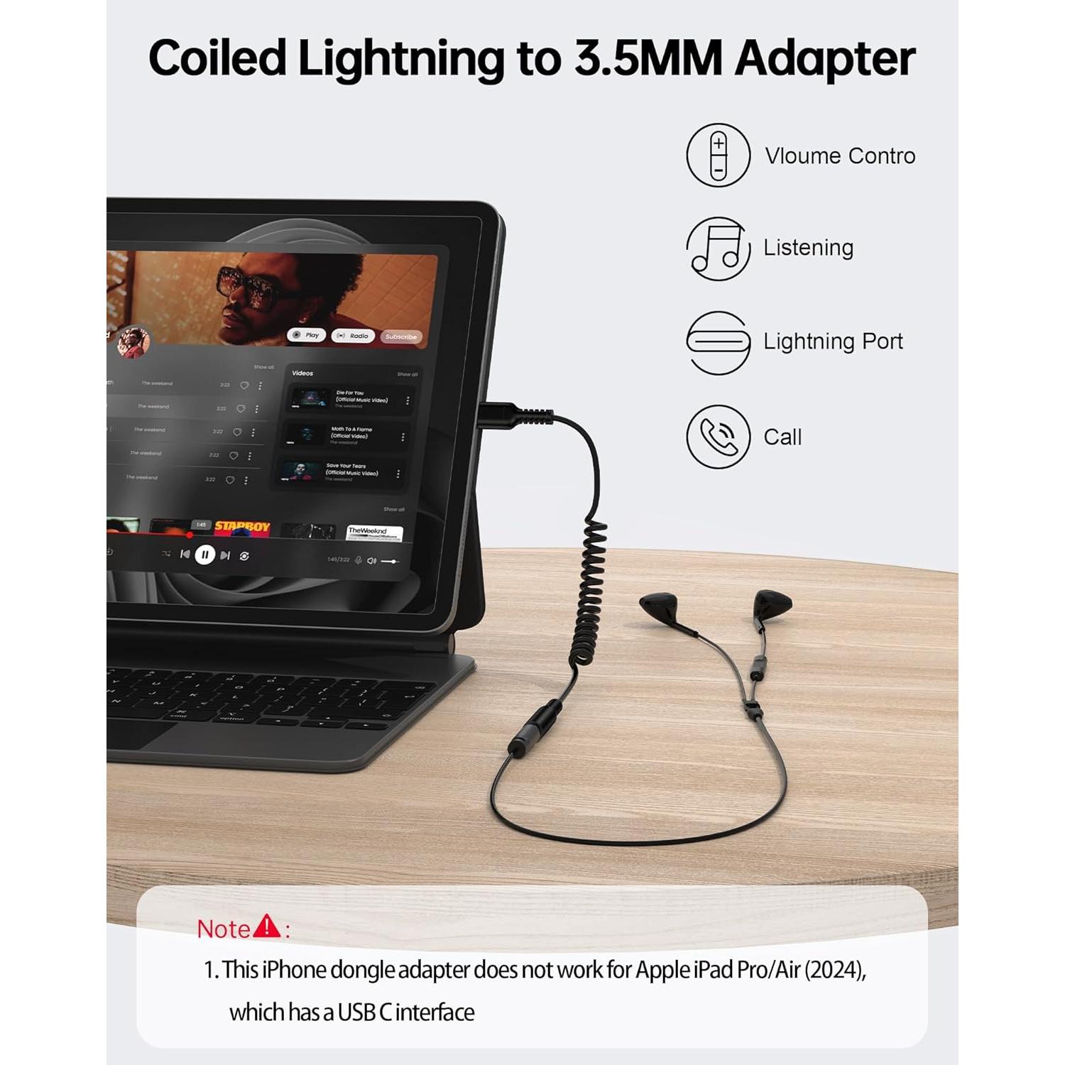 Adaptador Lightning a 3.5mm Haoano - Audio y Llamadas