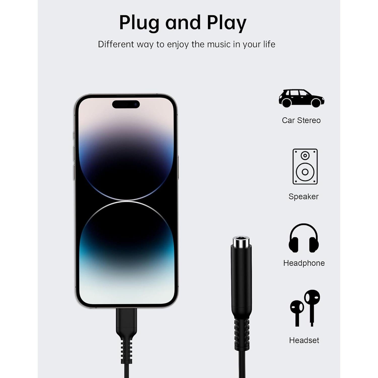 Adaptador Lightning a 3.5mm Haoano - Audio y Llamadas