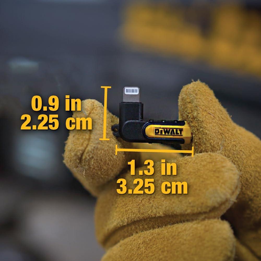 Adaptador DEWALT 3.5mm a Lightning 90° para iPhone