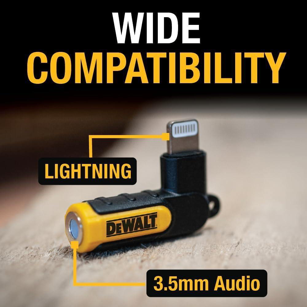 Adaptador DEWALT 3.5mm a Lightning 90° para iPhone