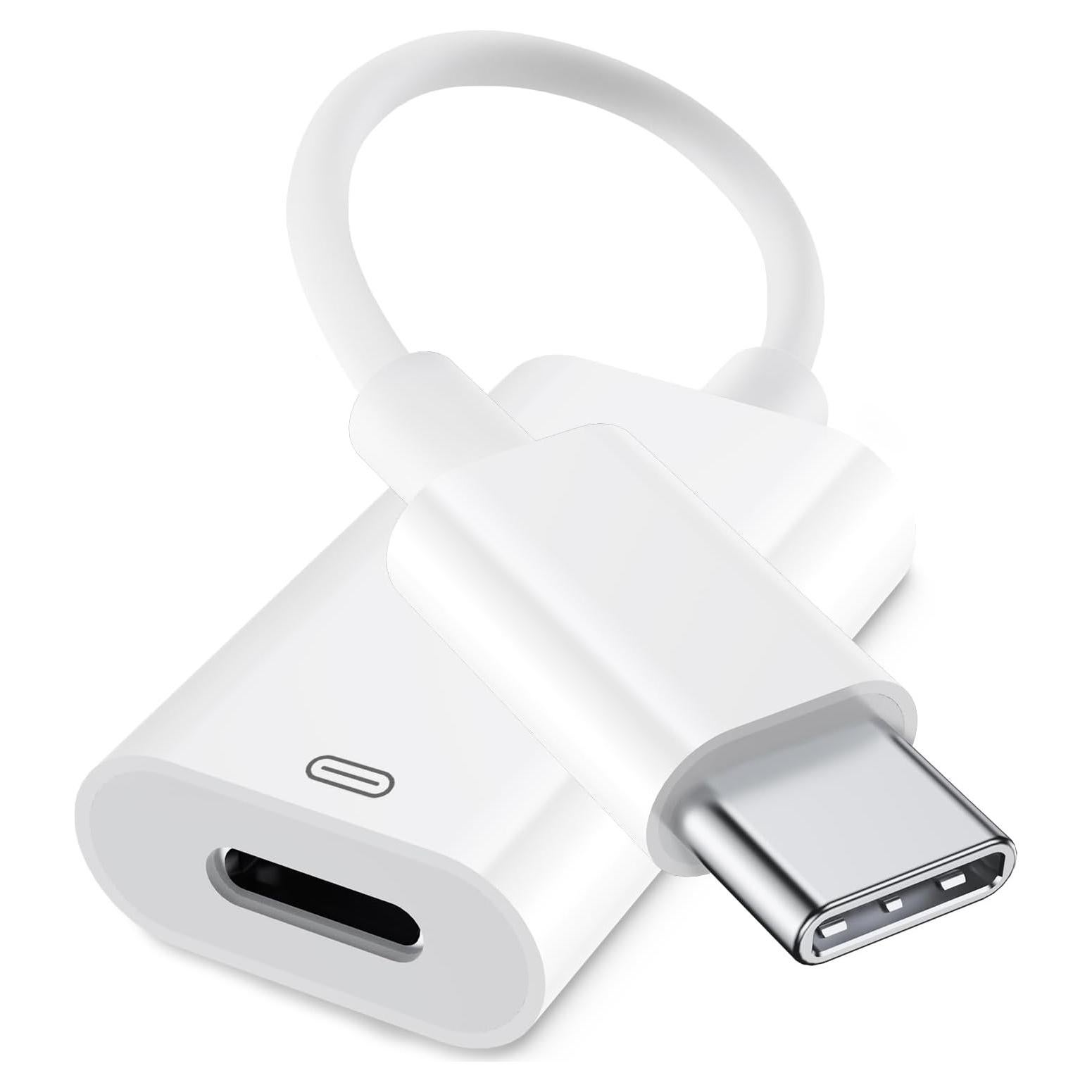 Adaptador Denlane Lightning a USB C para Auriculares - Carga y Datos