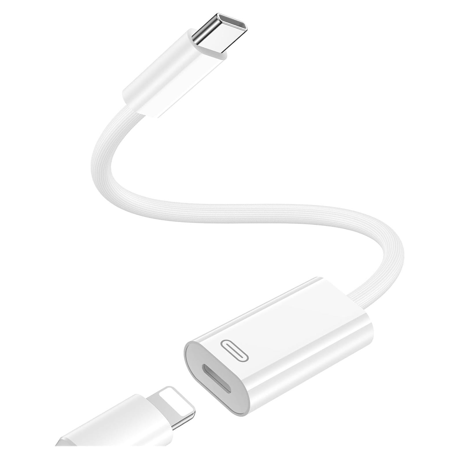 Adaptador USB-C a Lightning 3 en 1 ACAGET - Carga Rápida y Audio