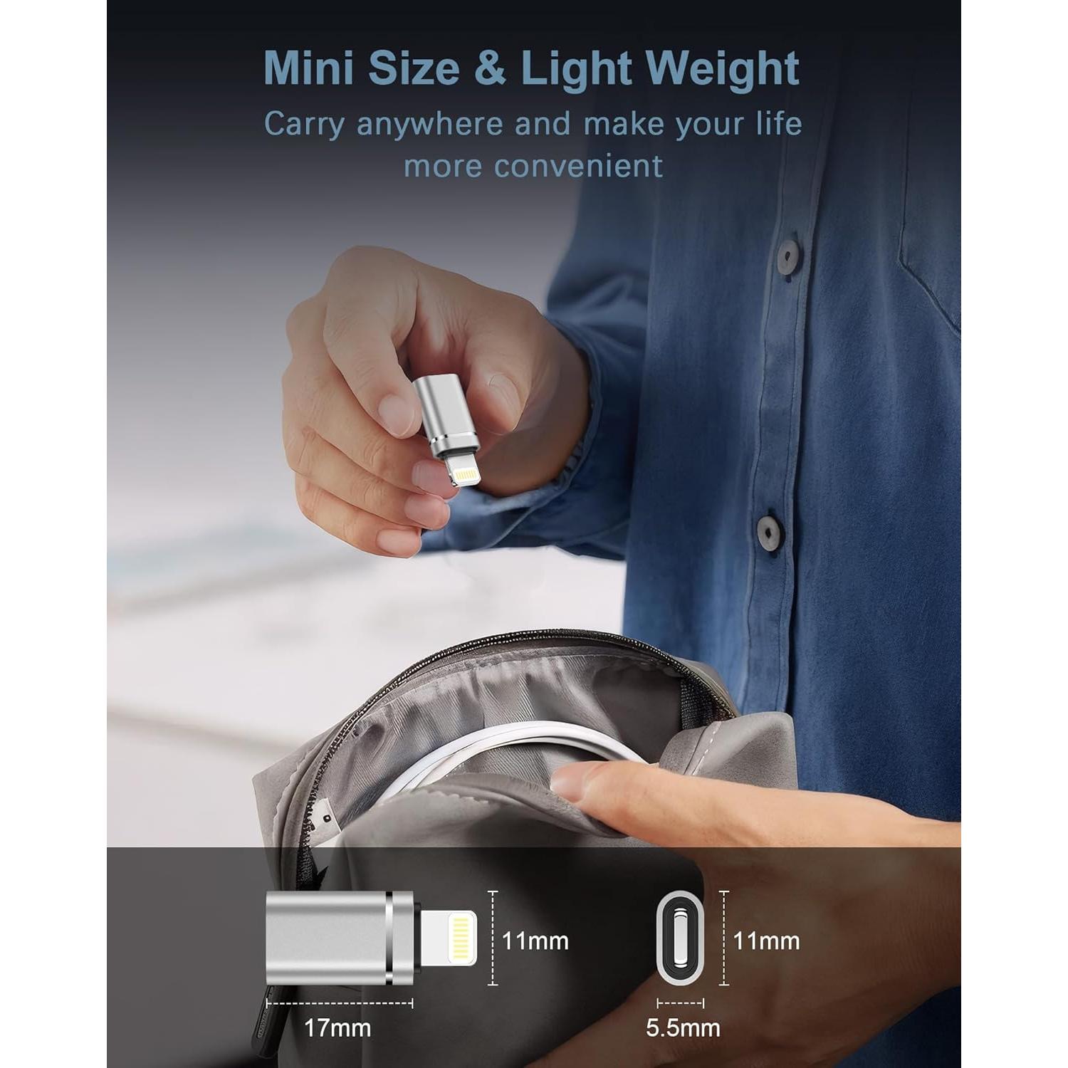 Paquete de 4 Adaptadores USB C a Lightning Apple - Carga Rápida