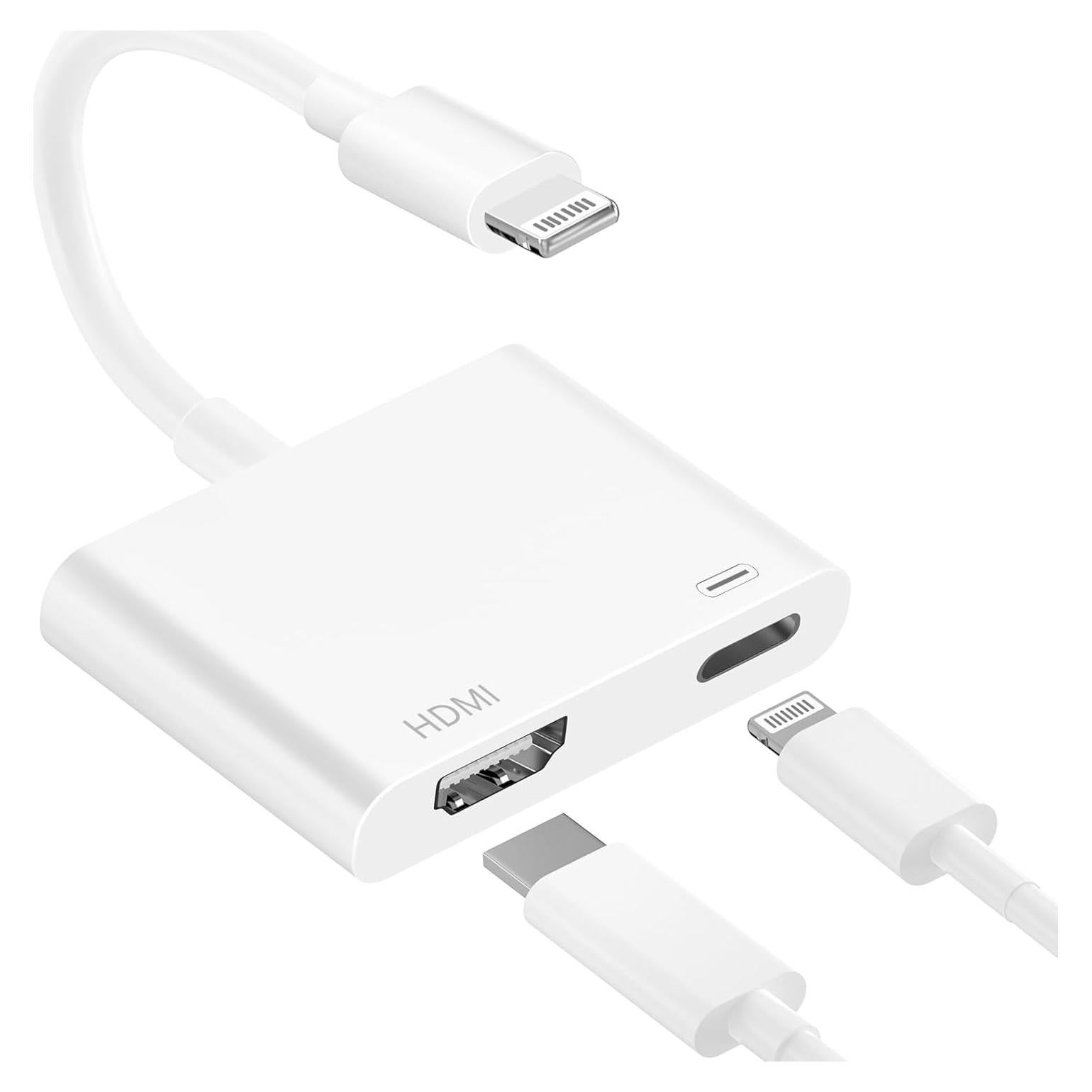 Adaptador Lightning a HDMI 1080P MFi esbeecables para iPhone/iPad