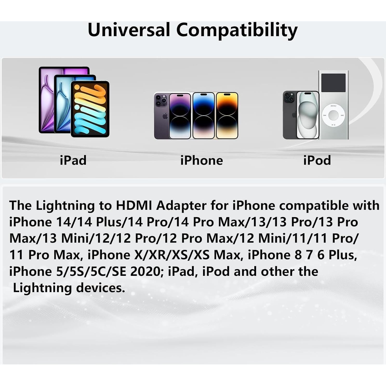 Adaptador Lightning a HDMI 1080P MFi esbeecables para iPhone/iPad