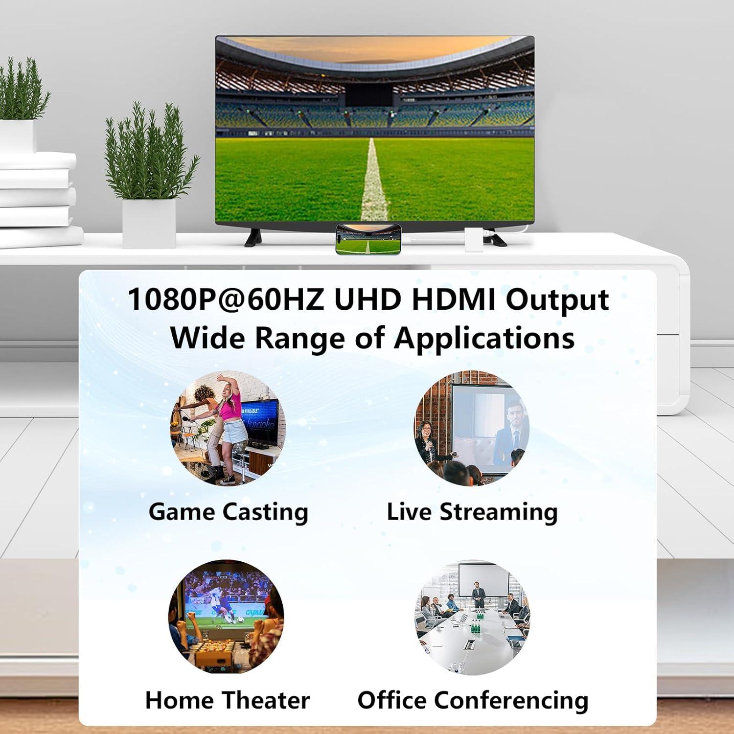 Adaptador Lightning a HDMI 1080P MFi esbeecables para iPhone/iPad