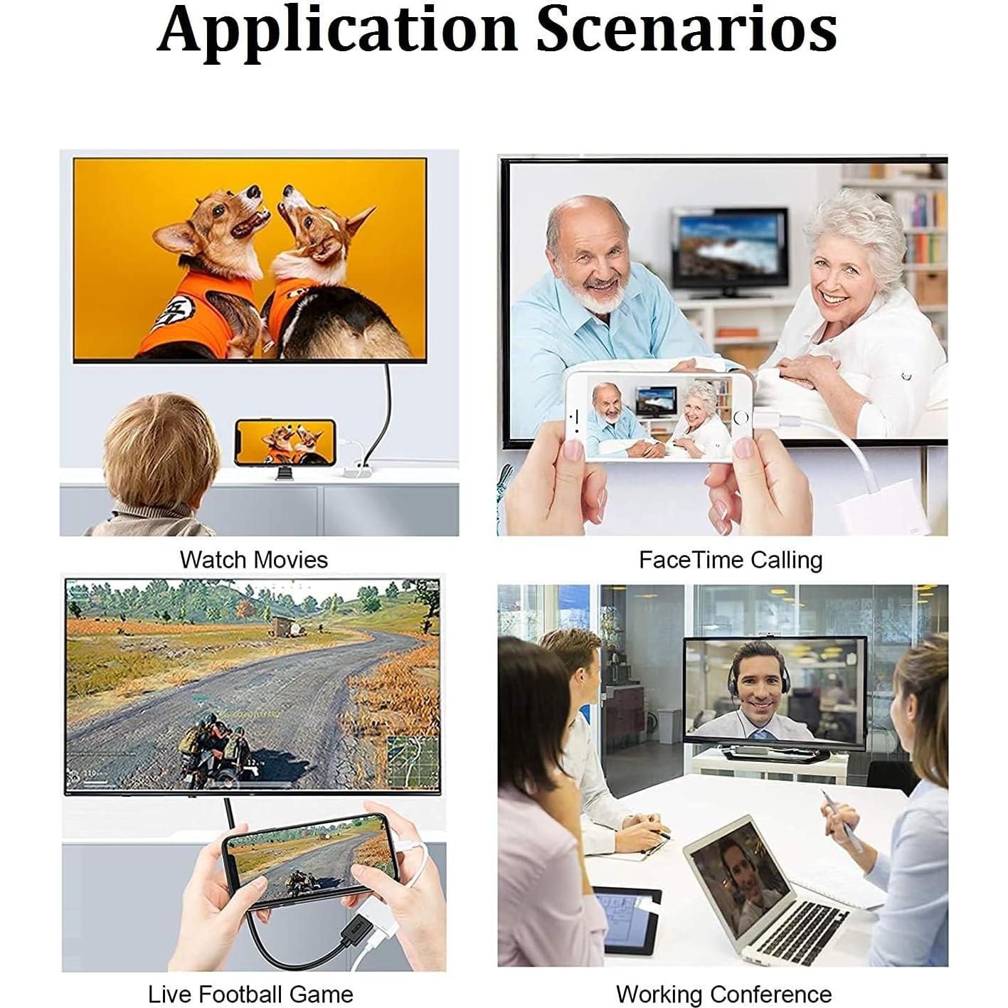 Adaptador Lightning a HDMI DESOFICON 1080P para iPhone iPad